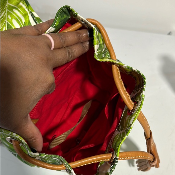 Dooney & Bourke Green Leaf Print Backpack - Picture 4 of 5